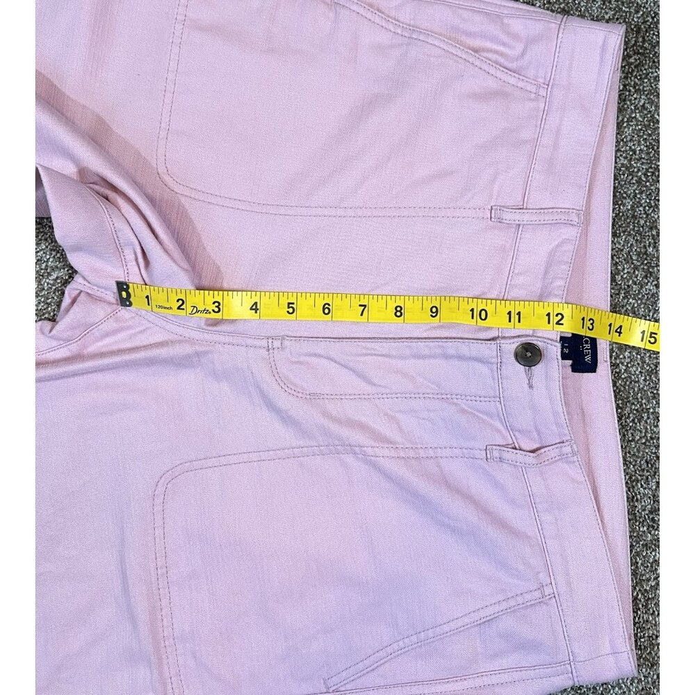 J. Crew Women’s Cotton Pants High Rise Pink Garment-Dyed Foundry Size 12 - Picture 7 of 15